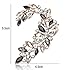 TrendyWorld Lady's Leaf Shape Crystal Resin Ear Cuff Left Ear