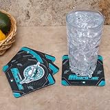 MLB Florida Marlins 4-Pack Sublimated Logo Neoprene Coaster Set