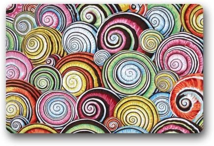 Door Mat Abstract Colorful Spiral Shells Art Pattern Doormat Rug Indoor/Outdoor/Front Door/Bathroom Mats Floor Mat 23.6inch X 15.7inch