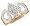 Cluster Heart Ladies Diamond Ring 10k Yellow Gold (0.15 Carat), Size 5