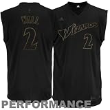NBA adidas John Wall Washington Wizards Revolution 30 Performance Jersey-Black-On-Black (Medium)