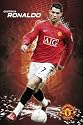 Manchester United (Cristiano Ronaldo in Action) Sports Poster Print - 24" X 36"