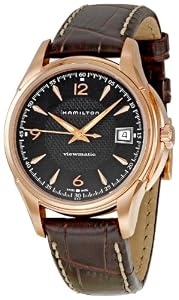 Hamilton Men's H32445585 Jassmaster Viewmatic Black Dial Goldtone Watch