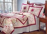 Burgundy Isabella Quilt Handmade Cotton Quilts King