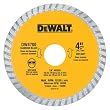 DEWALT DW4700 Industrial 4-Inch Dry or Wet Cutting Continuous Rim Diamond Saw Blade with 7/8-Inch Arbor