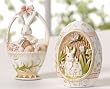 Club Pack of 12 Pastel Easter Basket and Egg Rabbit Table-Top Decorations 4"