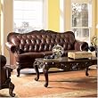 Victoria Leather Sofa By Coaster Furniture With Silver Shipping