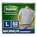 Depend FIT-Flex Incontinence Underwear for Men, Maximum Absorbency, L, Gray, 52 Count (Packaging May Vary)