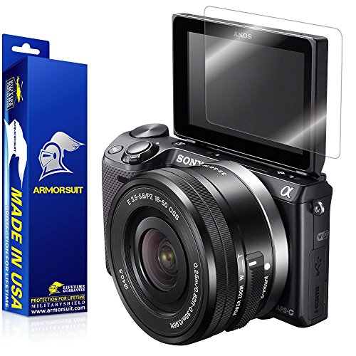 ArmorSuit MilitaryShield - Sony NEX-5T/5TL/5R Camera Screen Protector Anti-Bubble Ultra HD - Extreme Clarity & Touch Responsive Shield with Lifetime Free Replacements - Retail Packaging