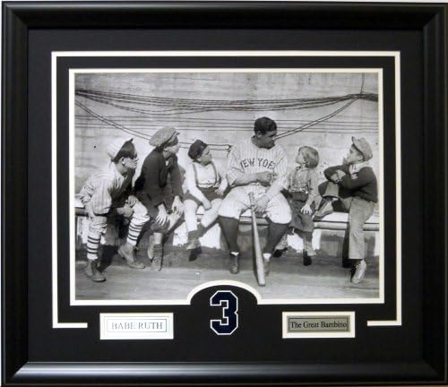 MLB Baseball New York Yankees Babe Ruth with Kids - The Great Bambino Framed Picture SKU #2011