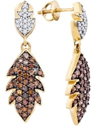 1.20CT-DIA COGNAC DIAMOND EARRING