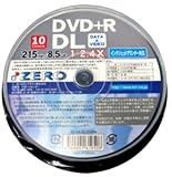 ZERO DVD+R DL（2層タイプ） 2.4倍速 10枚 プリンタブル ZE+R8.5DLX10PW