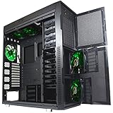 Nanoxia Deep Silence 6 Gigantic Tower Case Fits HPTX Motherboard, Large Water Cooler Ready, with 8 Fan Controllers, Air Chimney - Black