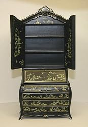 Dollhouse Miniature Oriental Desk -Fine Furniture