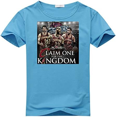 LBJY NBA Finals championship Cleveland Cavaliers logo Women's classic Baby blue T-shirt X-Large