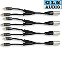 4 XLR M to Dual RCA Y Cable Splitter GLS Audio