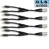 4 XLR M to Dual RCA Y Cable Splitter GLS Audio