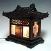 Wood Lamp Shade Handmade Traditional Korean House Design Art Lantern Brown Asian Oriental Decorative Bedside Bedroom Accent Unusual Home Decor Table Light