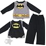Batman Pajamas with Cape for Infant and Toddler Boys