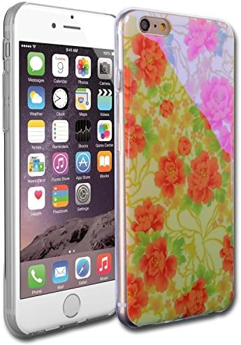 iPhone 6s Plus Case,Colorful Pained Pattern Premium TPU Clear Gel Soft Silicone Back Cover Flexible Protective Slim Case For Apple iPhone 6 Plus (2014) / 6s Plus (2015)-Blu-ray Retro Flowers