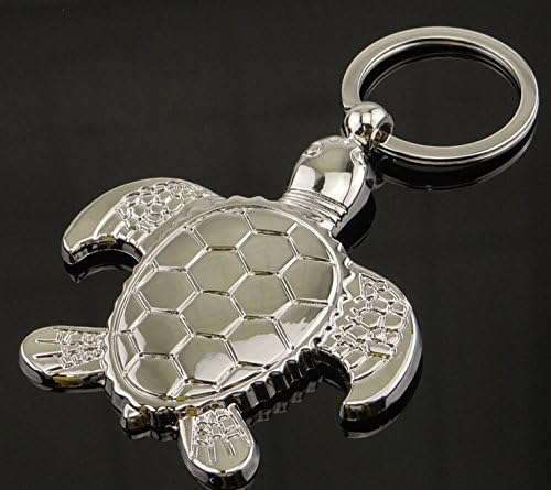 Silver 3D Sea Turtle Model Keyring Metal Key Chain Gift by Greengroup15