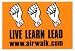 Airwalk Shoes Live Learn Lead Skateboard Sticker for Snowboard Skateboard BMX in Orange