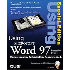 Special Editon Using Microsoft Word 97, Best Seller Edition (2nd Edition) (Special Edition Using)