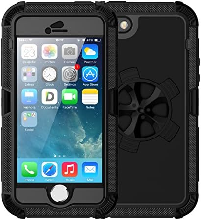 iPhone 5S Case, iThrough Heavy Drop Proof, Dust Proof &amp; Rain Proof Protective Case for Outdoor Sports, Durable Full Sealed Protection Case with Tempepred Glass Metal Premium Screen Protector for iPhone 5S iPhone 5