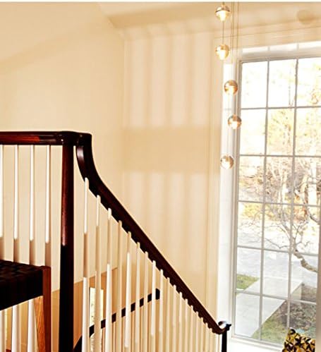 Phube Lighting LED Meteor Shower Chandelier Light Fixtures Stairwell Chandelier Modern Foyer DIY Crystal Chandelier (5 Head LED Warm White)