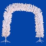 8' Pre-Lit Crystal White Arch Christmas Tree - Clear Lights