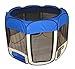 Pet Travel, Indoor or Outdoor Dog Cat Puppies Kitten Play Yard *Blue* *Large*