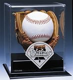 PHILADELPHIA PHILLIES AUTOGRAPH BASEBALL DISPLAY CASE w/ GLOVE
