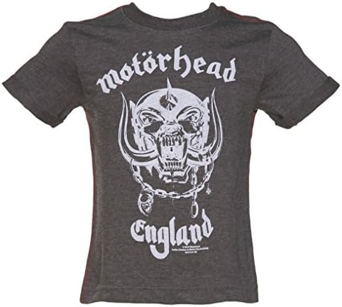 Kids Dark Grey Marl Motorhead England T Shirt from Amplified Kids