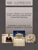 Coulter v. Blieden U.S. Supreme Court Transcript of Record with Supporting Pleadings