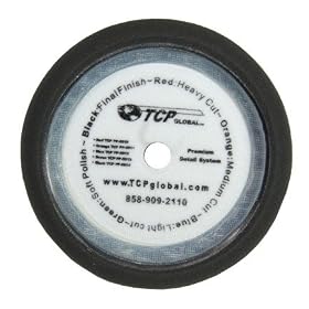 8 BLACK FOAM BUFFING PAD EXTRA FINE POLISHING VELCRO by TCP Global