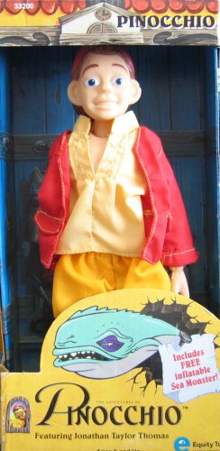 Adventures of PINOCCHIO Doll (Carlo Collodi) w Inflatable Sea Monster (1996 Equity Toys) images