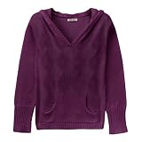 Girls' Cherokee Argyle Hooded Sweater - Purple