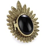 House Of Harlow 1960 Feather Locket Ring