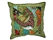 Floor Cotton Pillow Embroidered Fern Green Cushion Covers 24 Inch