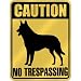 New  Caution : Belgian Malinois - No Trespassing  Parking Sign Dog