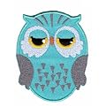 Aufn�her B�gelbild Aufb�gler Iron on Patches Applikation Eule Nachteule Vogel