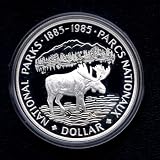 Canada National Parks Moose Silver $1 Coin 1985 Canadian Mint