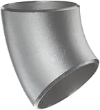 Stainless Steel 304/304L Pipe Fitting, Long Radius 45 Degree Elbow, Butt-Weld, Schedule 10, 1-1/4