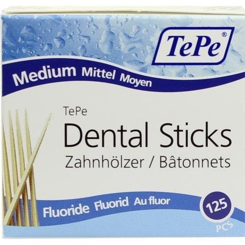 TePe Dental Sticks, Wood, 125 Sticks Nakosite