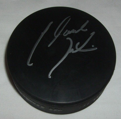 Claude Julien Autographed Black NHL Hockey Puck W/PROOF, Picture of Claude Signing For Us, Boston Bruins