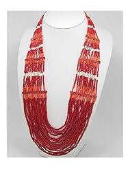 Wood Necklace In White Base