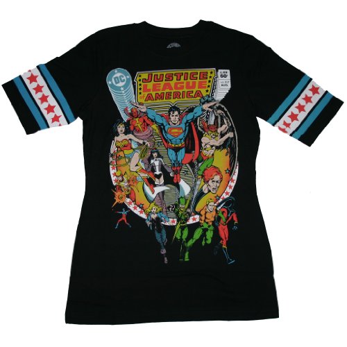  JUSTICE LEAGUE JUNIORS HOCKEY RAGLAN BLACK S/S TEE