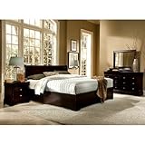 Beverly 5-Piece Bedroom Set with Cal King-Size Bed, Dresser with Mirror and ....