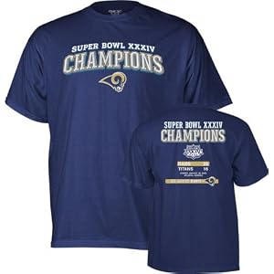 St. Louis Rams -Navy- Super Bowl XXXIV Champions Commemorative T-Shirt