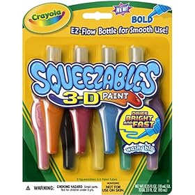 Squeezable Washable 3-D Paint - Bold - 9 ct by 
